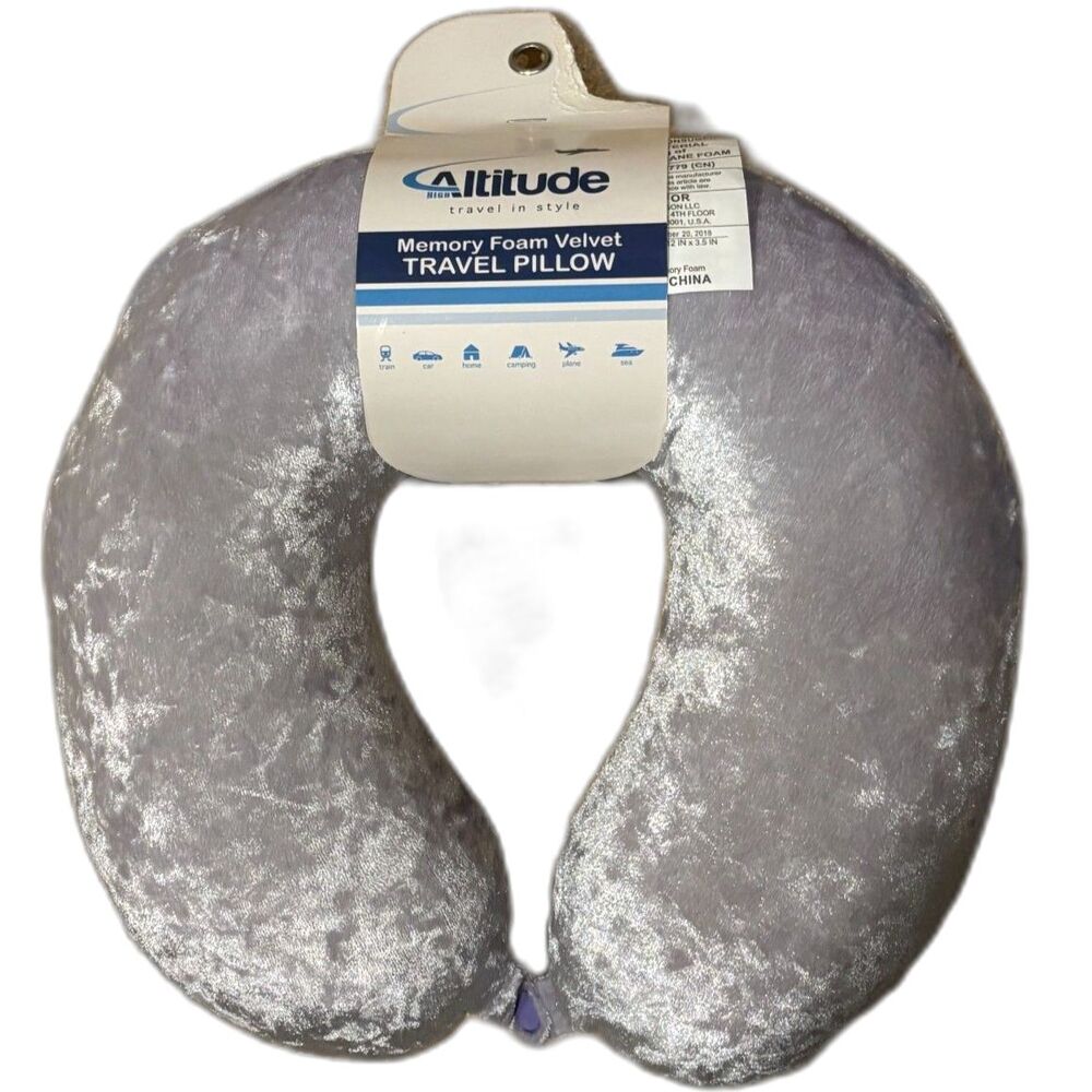 Altitude Memory Foam Velvet Travel Pillow-New!